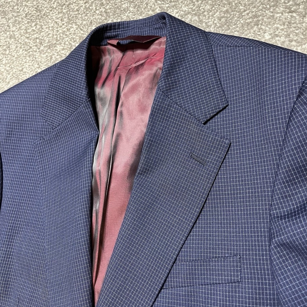 Vitale Barberis Canonico Suit Jacket Mens 40 R Navy Blue Blazer Wool Sport Coat